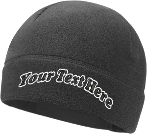 Personalized Embroidered Text Watch Cap Fleece Youth Mens Women's Winter Warming Hat Military Tactical Skull Cap Beanie