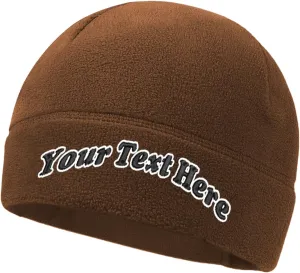 Personalized Embroidered Text Watch Cap Fleece Youth Mens Women's Winter Warming Hat Military Tactical Skull Cap Beanie