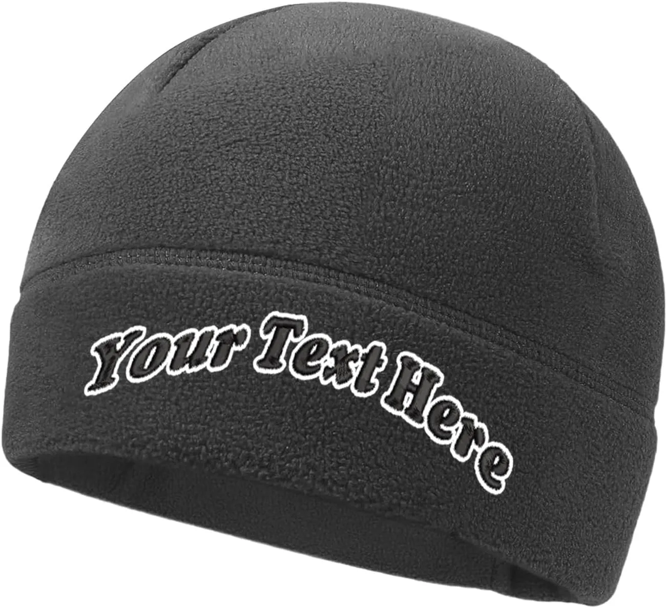 Personalized Embroidered Text Watch Cap Fleece Youth Mens Women's Winter Warming Hat Military Tactical Skull Cap Beanie