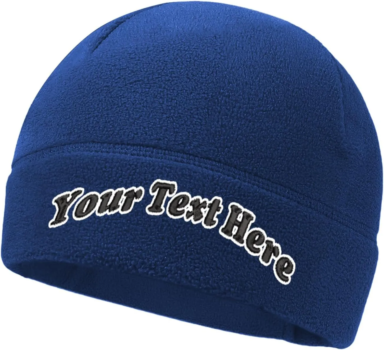 Personalized Embroidered Text Watch Cap Fleece Youth Mens Women's Winter Warming Hat Military Tactical Skull Cap Beanie