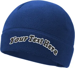 Personalized Embroidered Text Watch Cap Fleece Youth Mens Women's Winter Warming Hat Military Tactical Skull Cap Beanie