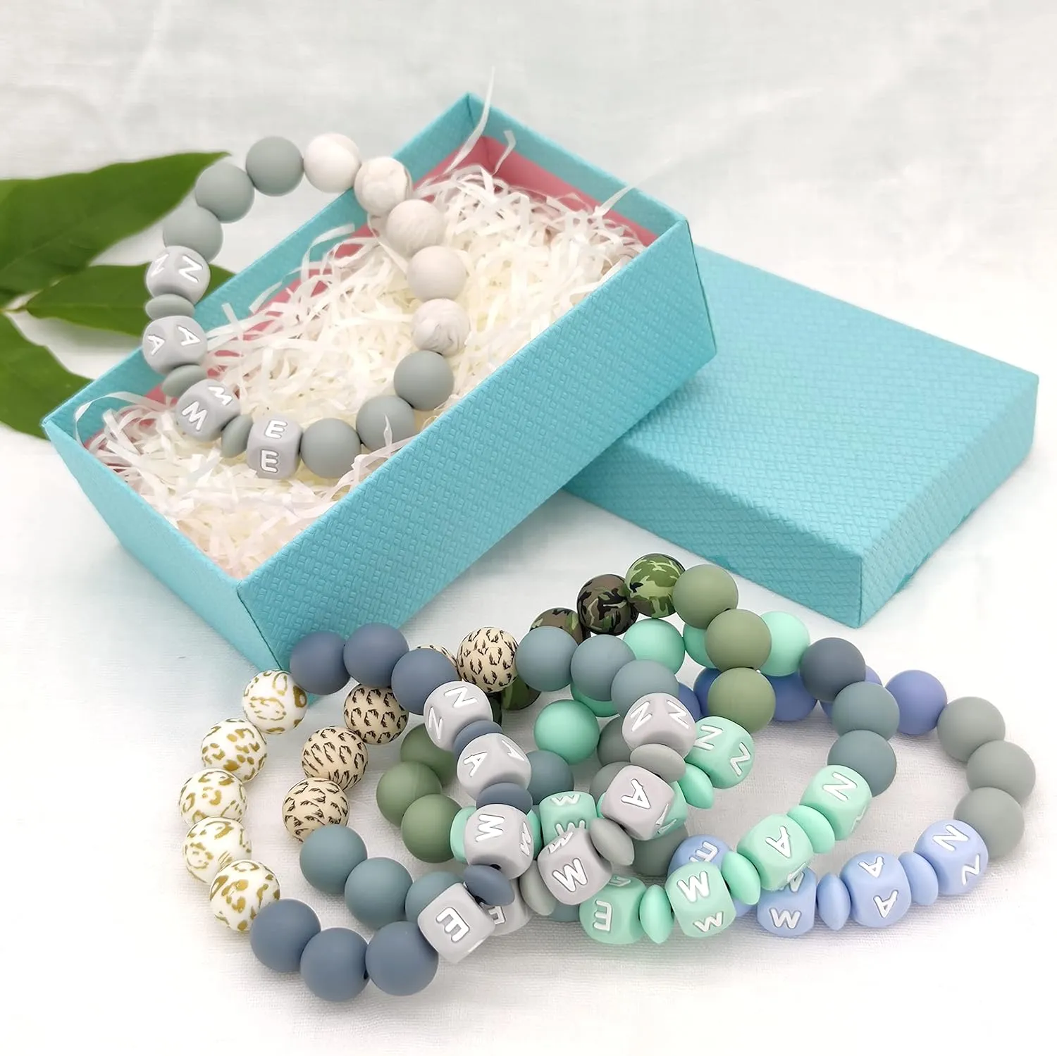 Personalized Wristlet Keychain Elastic Silicone Beaded Key Ring Bracelet Bangle Tassel Portable Keys Ring