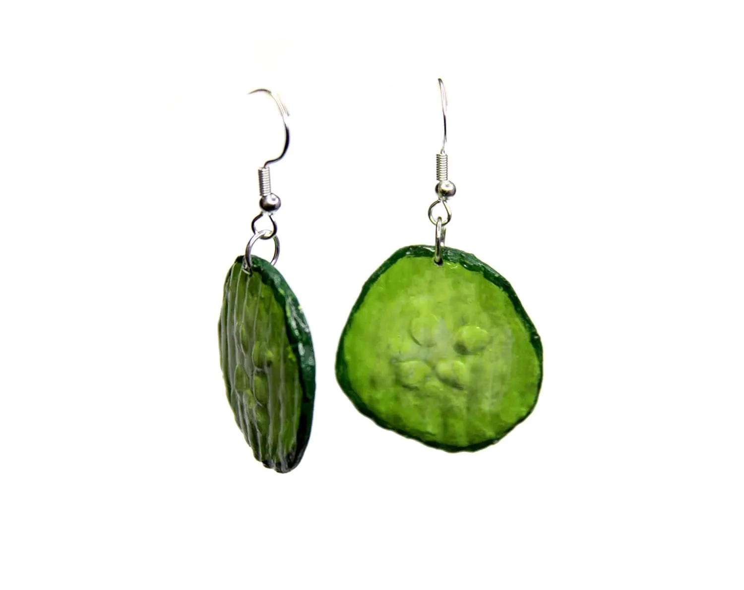 Pickle earrings | Dill chip dangles, Food Earrings, Gift for Women and Girls