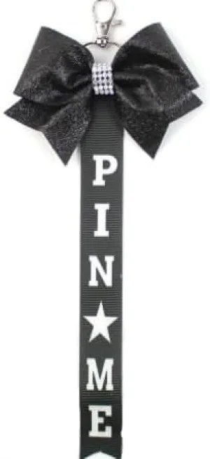 Pin Me Cheer Bows Ribbon Keychain for Cheerleaders Cheerleading Gift for Toddler Girl Pin Keychain with Bow