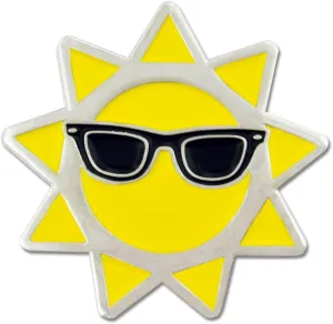 PinMart Cool Sun with Sunglasses Summer Enamel Lapel Pin