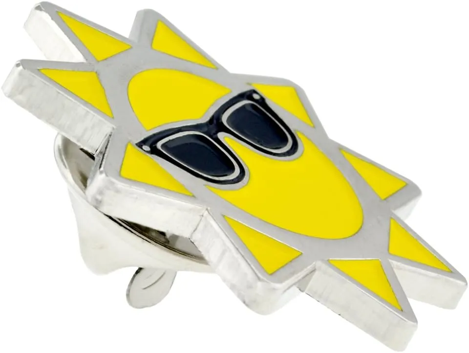 PinMart Cool Sun with Sunglasses Summer Enamel Lapel Pin