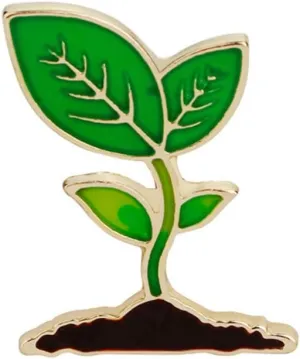 Plant Brooch Pin Leaves Plant Bean Sprouts Enamel Brooch Collar Pin Cartoon Badge Brooch for Backpacks Clothes Bags Hat(Green)