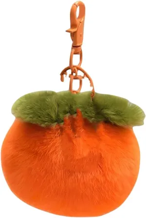 Pompons Keychain Plush Keychain Backpack Charm Child Backpack Wallet for Kids Persimmon Key Charms Plush Persimmon Pendant Bag Charms Women Keychain Rex Rabbit Fur Accessories Miss