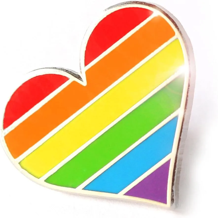 Pride Pin LGBTQ Gay Heart Flag An Enamel Pin Decoration For Clothes And Bags