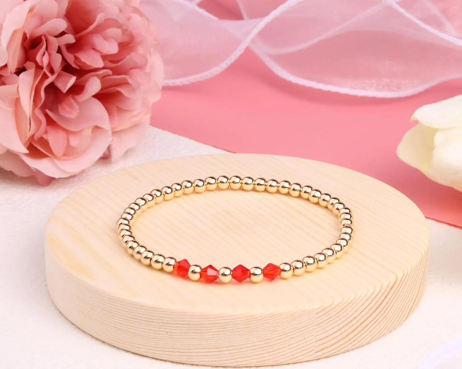 QqzsJewls 30th 40th 50th 60th Birthday Gifts for Women, Birthday Bracelets with Birthstone Jewelry Gifts for Her with Birthday Card