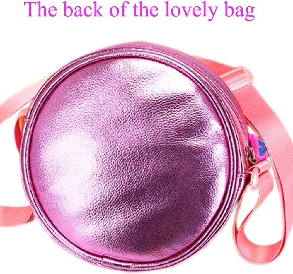 Rainbow Purse for Little Girls - Cute Rainbow Purse Toddler, Princess Crossbody Bag with Rainbow Keychain for Kid Girls