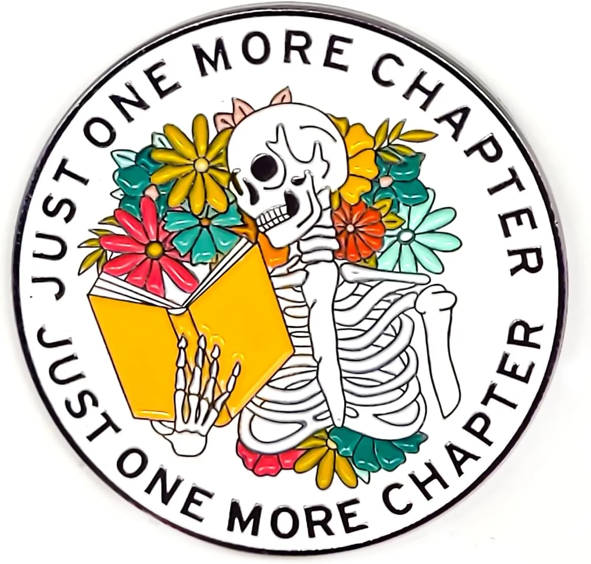 Reading Lover's Pin - Gothic Series - Enamel Lapel Pin - Plated Badge for Clothing, Bags, and Lanyards