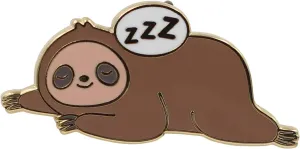 REAL SIC Coffee Sloth, Time For Coffee Enamel Pin - Sleepy Lapel Pin for Jackets, Backpacks, Hats, Tops and Bags