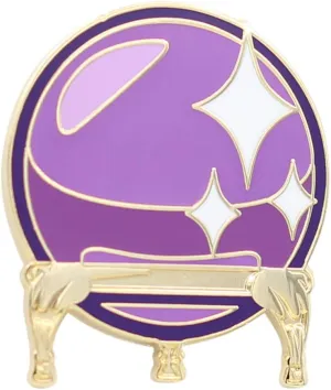 REAL SIC Crystal Ball Enamel Pin - Occult Lapel Pin for Psychics, Indigo Children & The Initiated - Enamel Pin Accessory for Jackets, Backpacks, Hats, Bags & Tops