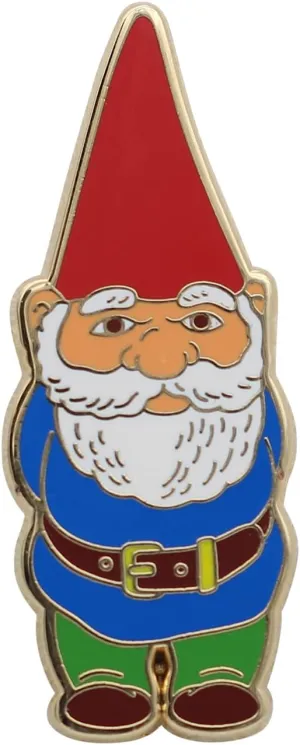 REAL SIC Gnome Pin - Friendly Cottage Gnome Enamel Pin - Cottagecore Pin for Jackets, Backpacks, Bags, Hats & Tops
