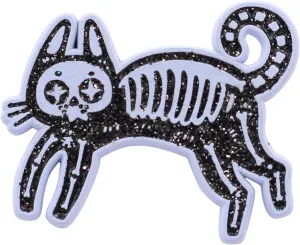 REAL SIC Skeleton Cat Pin - Occult Black Cat Lapel Pin - Halloween Witch Enamel Pin Accessory for Jackets, Backpacks, Hats, Bags & Tops