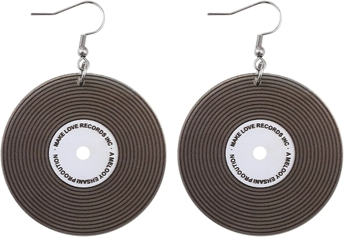 Records Earrings for Women 1950's Rock 'N' Roll Women's Vinyl Record Dangle Earrings Player DJ Rock 50s 60s 70s Classi Music Circle Record Drop Earrings