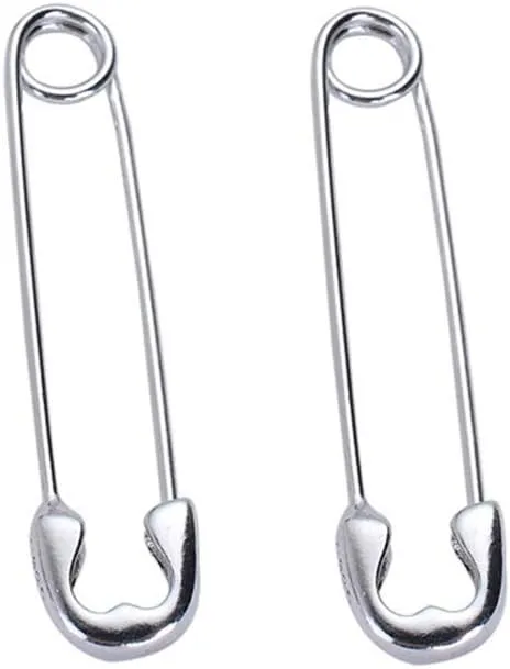 Reffeer Solid 925 Sterling Silver Hoop Earrings Cute paper clip earrings Pin Cartilage earrings For Women