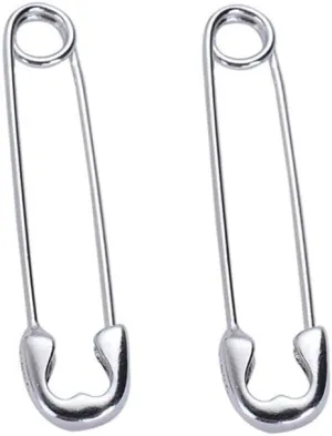 Reffeer Solid 925 Sterling Silver Hoop Earrings Cute paper clip earrings Pin Cartilage earrings For Women