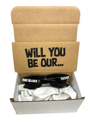 Ring Security Sunglasses, Boys Sunglasses, Will You Be My Ring Bearer, Ring Bearer Gift, Ring Bearer Proposal Gifts Little Boys