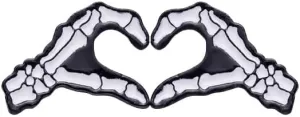 ROFARSO Love Heart Gesture Enamel Lapel Pin Set Skeleton Pin, Halloween Accessory for Backpacks Clothing Bags Hats Shirts