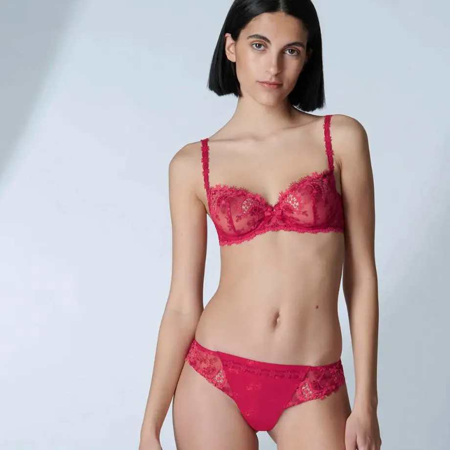 Simone Perele Wish Demi Cup Bra in Ruby 12B330