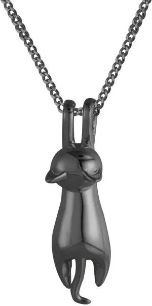 S.Leaf Sterling Silver Cat Necklace - Kitten Jewelry for Cat Lovers - Themed Gifts for Women
