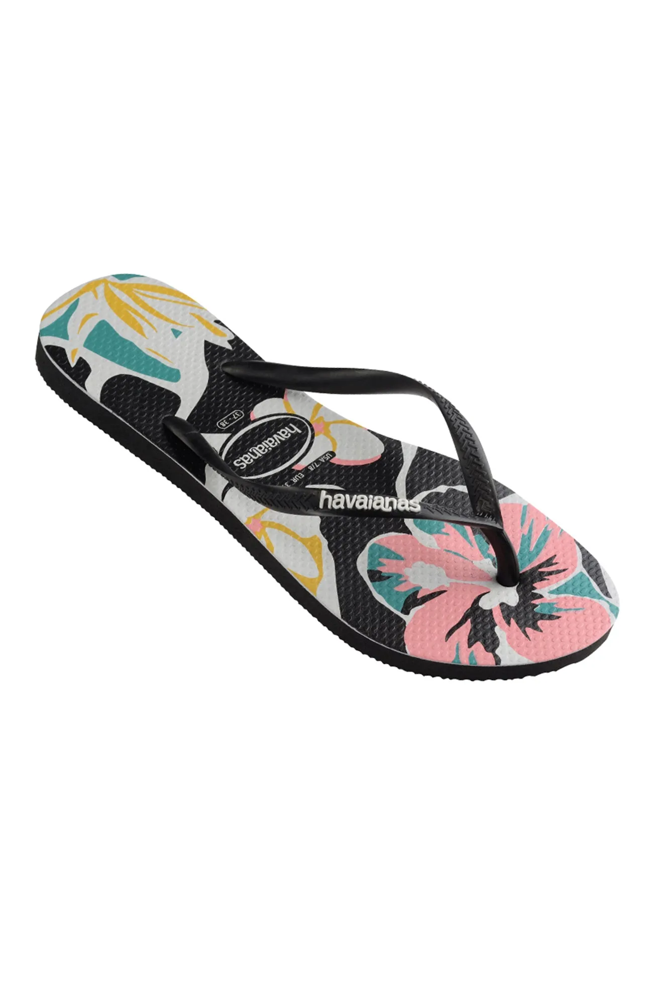Slim Print Floral Black