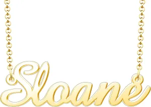 Sloane Name Necklace Personalized Sterling Silver Custom Name Necklace for Women