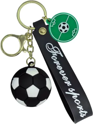 Soccer Keychain Sports Ball Key Chain Football KeyRings Gift for Boys Girls Men Women