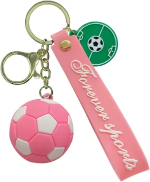 Soccer Keychain Sports Ball Key Chain Football KeyRings Gift for Boys Girls Men Women