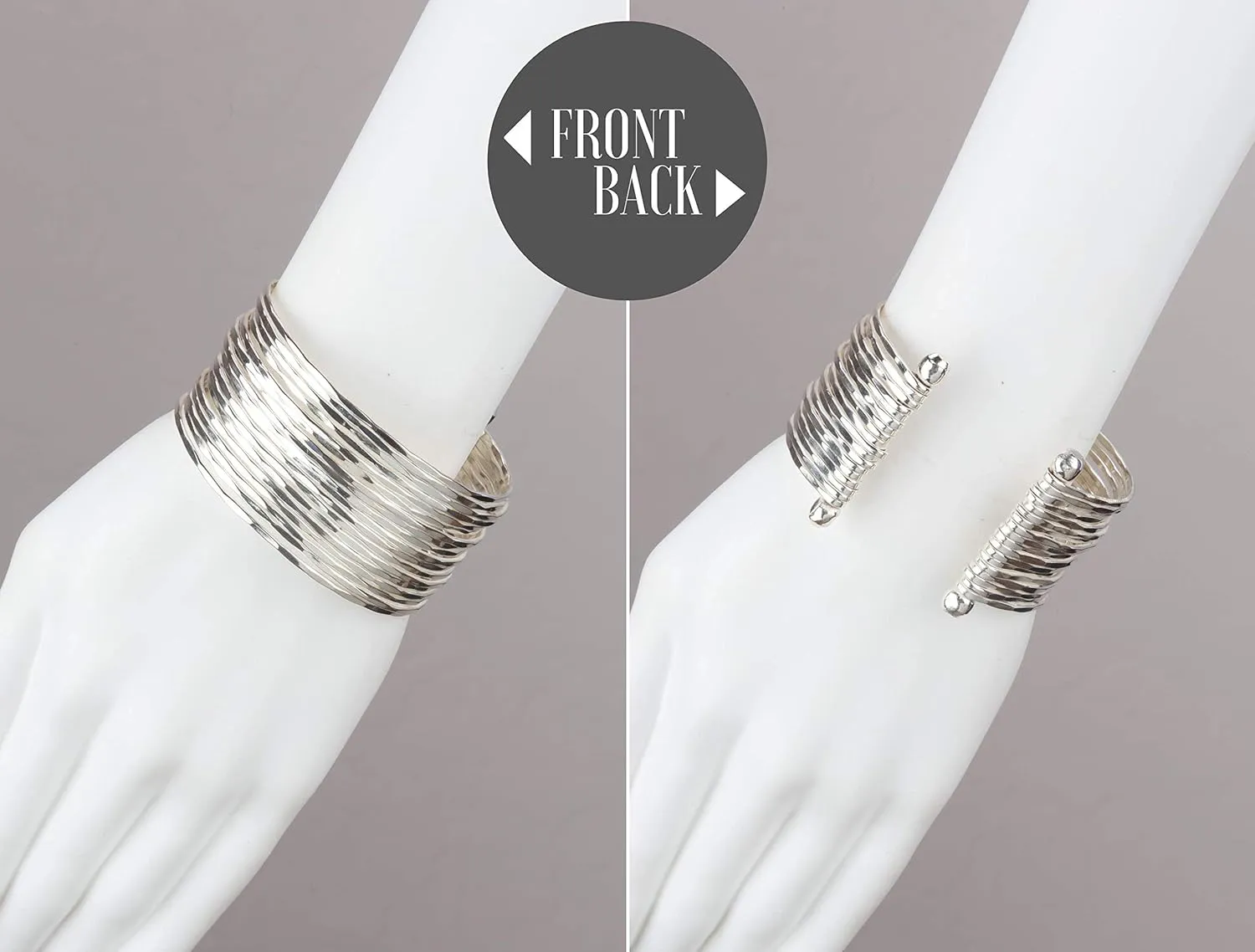 SPUNKYsoul New! Boho Metal Cuff Bangle Bracelets for Women in Silver Gold or Multi Toned Copper l Collection