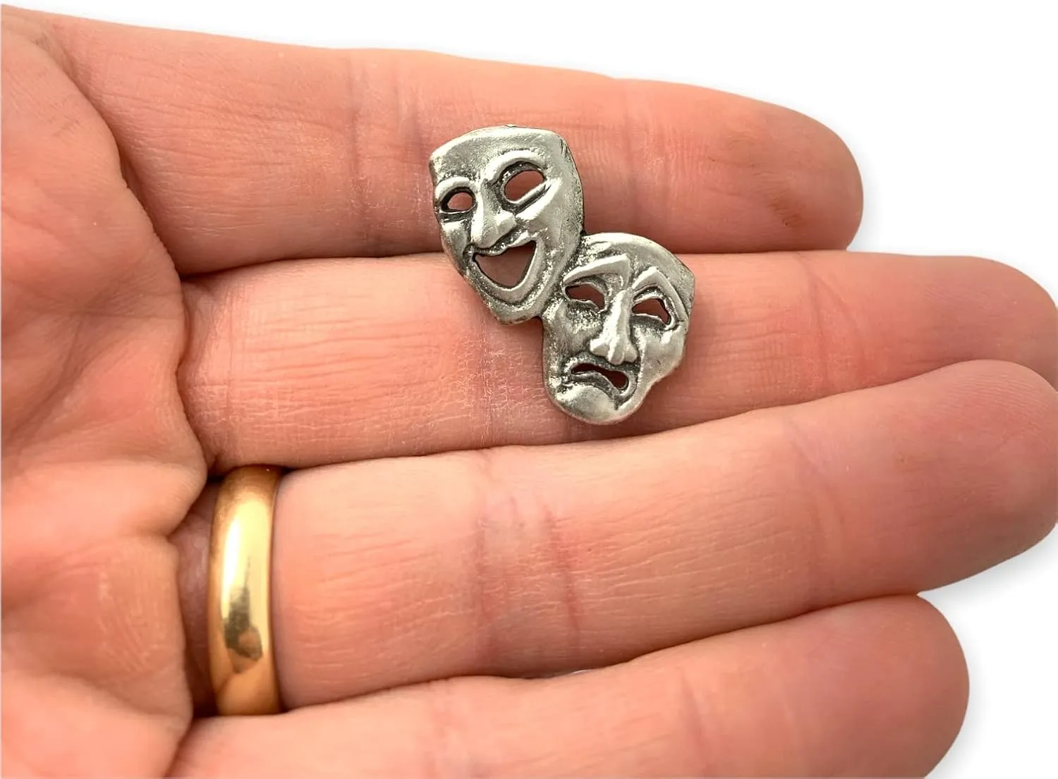 StockPins Comedy and Tragedy Theater Mask Lapel Pin  Handcrafted Drama Jewelry for Men & Women, Perfect for Jackets, Hats, & Backpacks, Made in USA