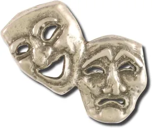 StockPins Comedy and Tragedy Theater Mask Lapel Pin  Handcrafted Drama Jewelry for Men & Women, Perfect for Jackets, Hats, & Backpacks, Made in USA