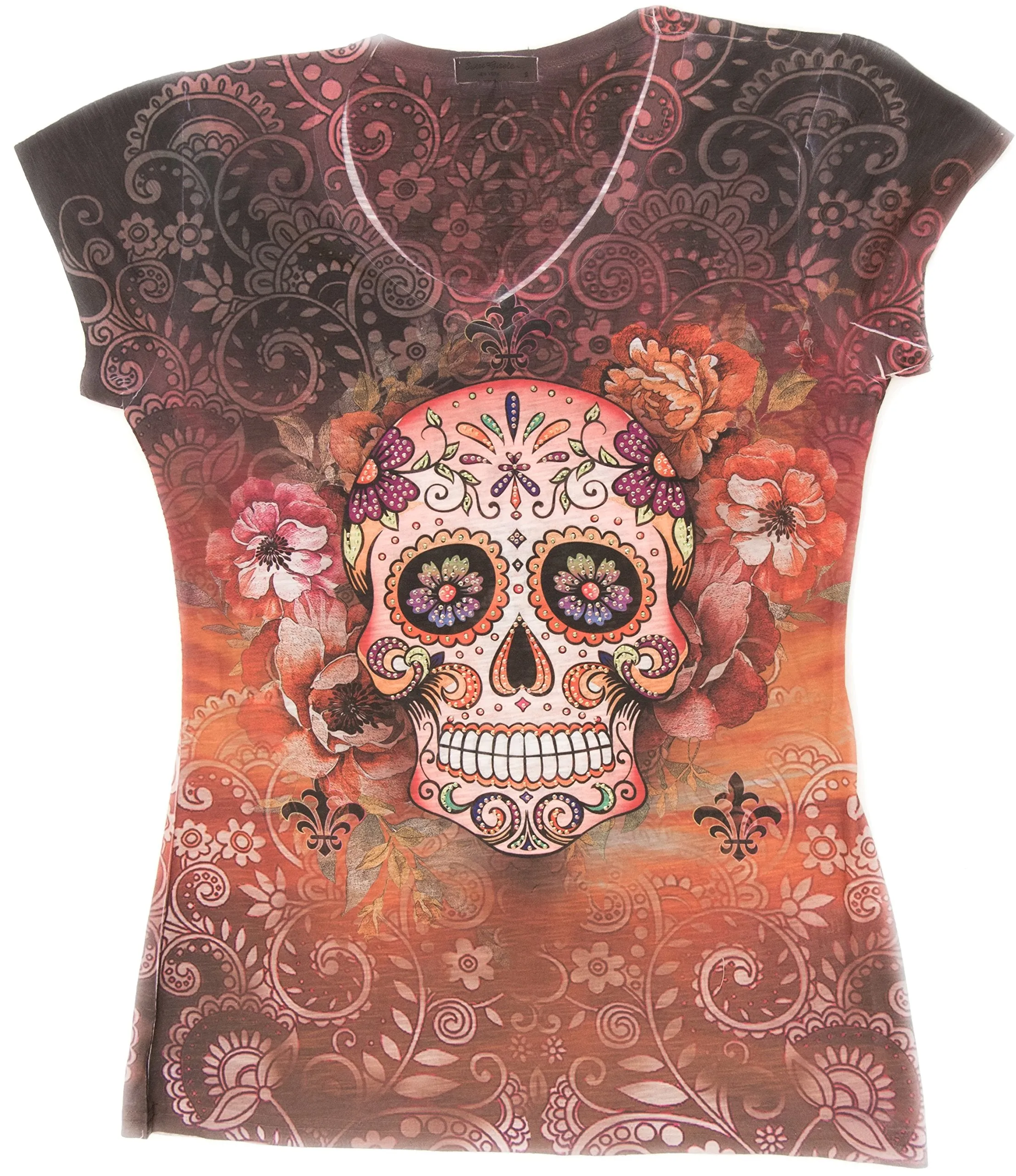 Sugar Skull V-Neck T-Shirt
