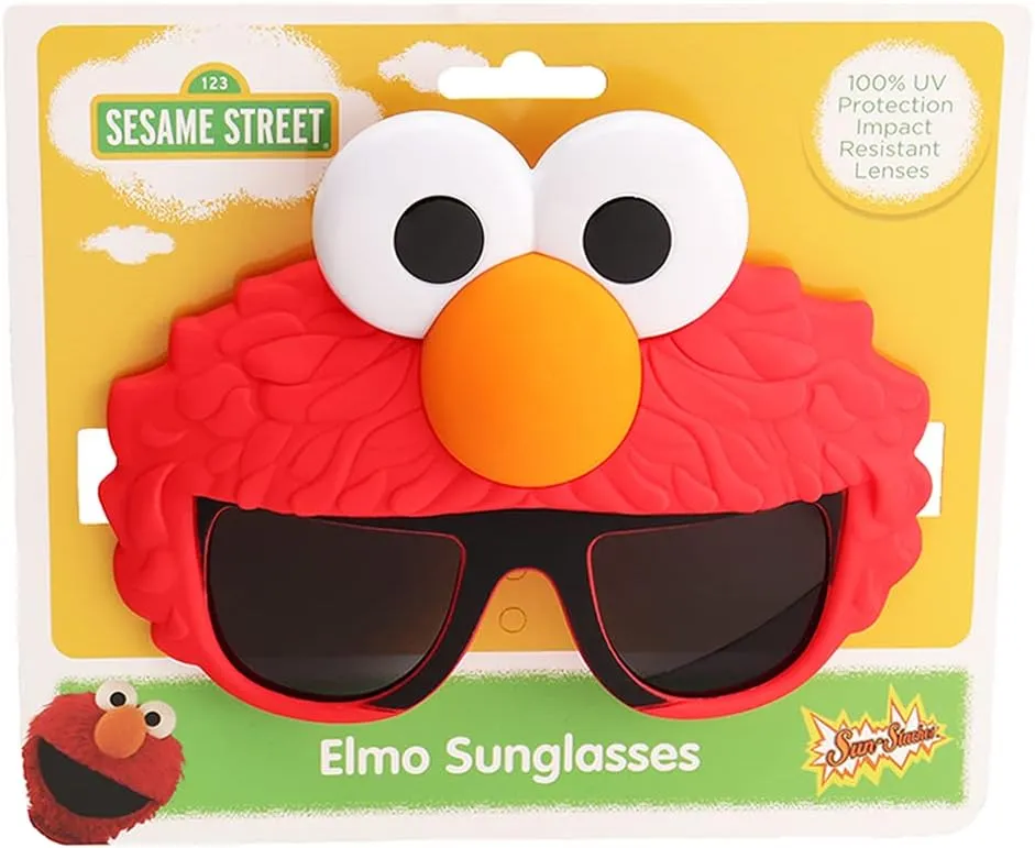 Sun-Staches Sesame Street Elmo Junior Kids Shades Costume Party Sunglasse UV400 Red, One Size Fits Most Kids
