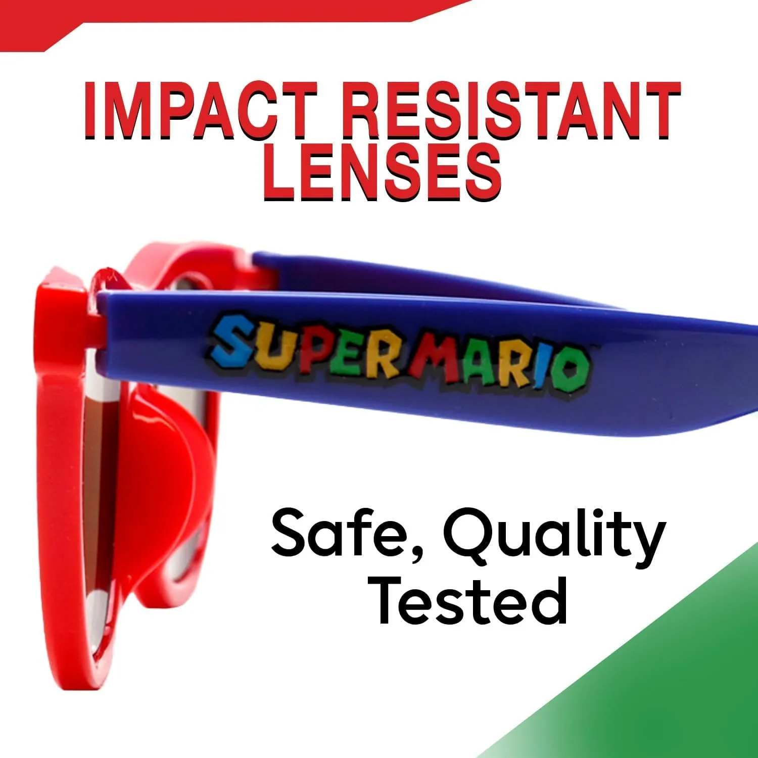 Sun-Staches Super Mario Sunglasses - Comfortable, & Durable UV-Protective Sunglasses