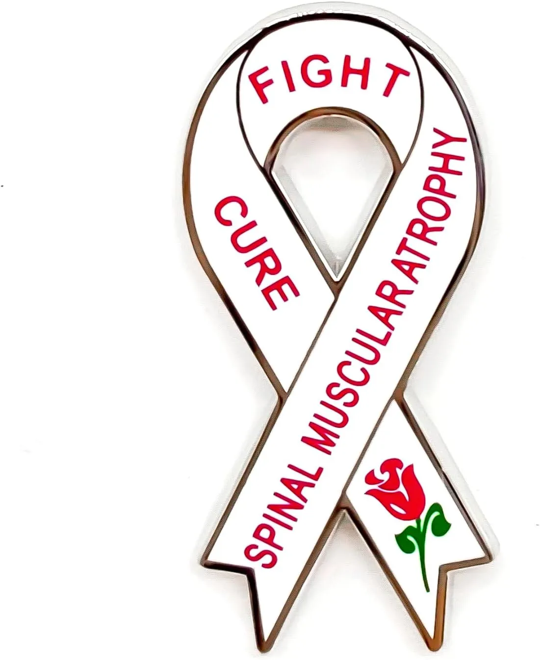 Supportive Spinal Muscular Atrophy Awareness Ribbon Pin - Cooperation Series - Enamel Lapel Pin - Plated Badge for Clothing, Bags, and Lanyards