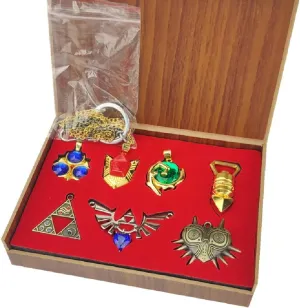 The Legend of Zelda Twilight Princess & Hylian Shield & Master Sword finest collection sets keychain/necklace/jewelry series