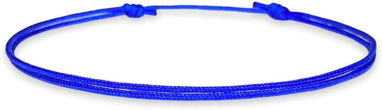 Thin Royal Blue Cord Bracelet for Men Women Teen Unisex Adult - Waterproof Nylon Surfer String Friendship Bracelets Summer Beach Accessories