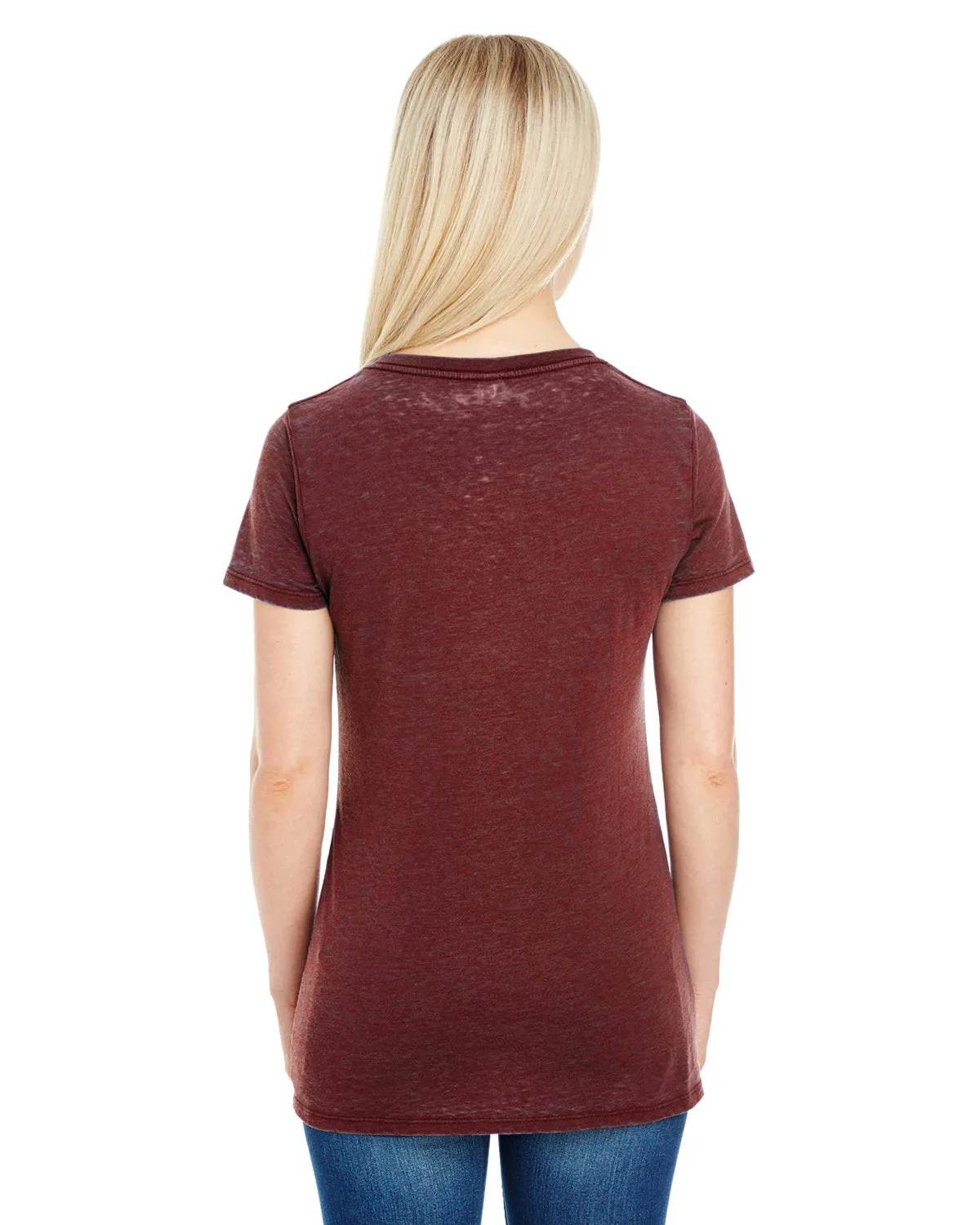 Threadfast Apparel 215B Ladies' Cross Dye Short-Sleeve V-Neck T-Shirt