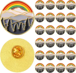 Tondiamo 24 Pcs Pride Pins LGBTQ Pins Rainbow Lapel Enamel Brooch for Ties Jackets Shirts Hats Scarves Sweaters Bags