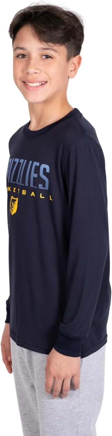 Ultra Game NBA Official Youth Super Soft Long Sleeve T-Shirt, Memphis Grizzlies, Team Color|Memphis Grizzlies