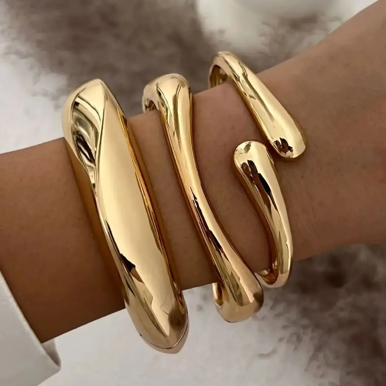 Vintage Hip Hop Cuff Bangles  Punk Metal Bracelets for Women & Men