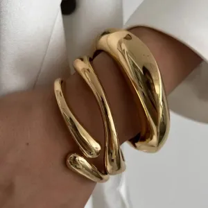 Vintage Hip Hop Cuff Bangles  Punk Metal Bracelets for Women & Men