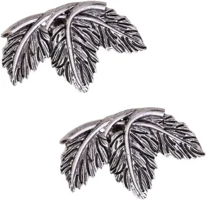 Vintage Leaf Style Shoe Buckles Shoe Clips Decoration for Bridal Wedding Party, 2Pcs