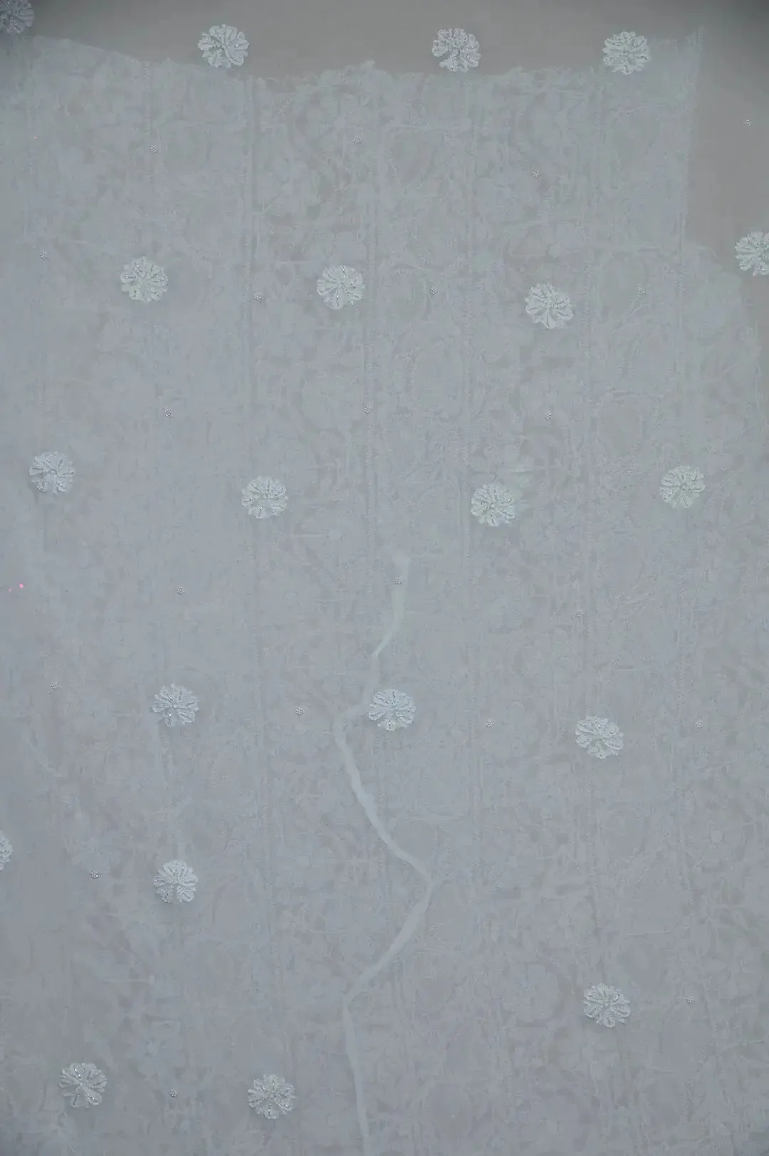 Viscose Chikankari Length with Dupatta - Light Blue