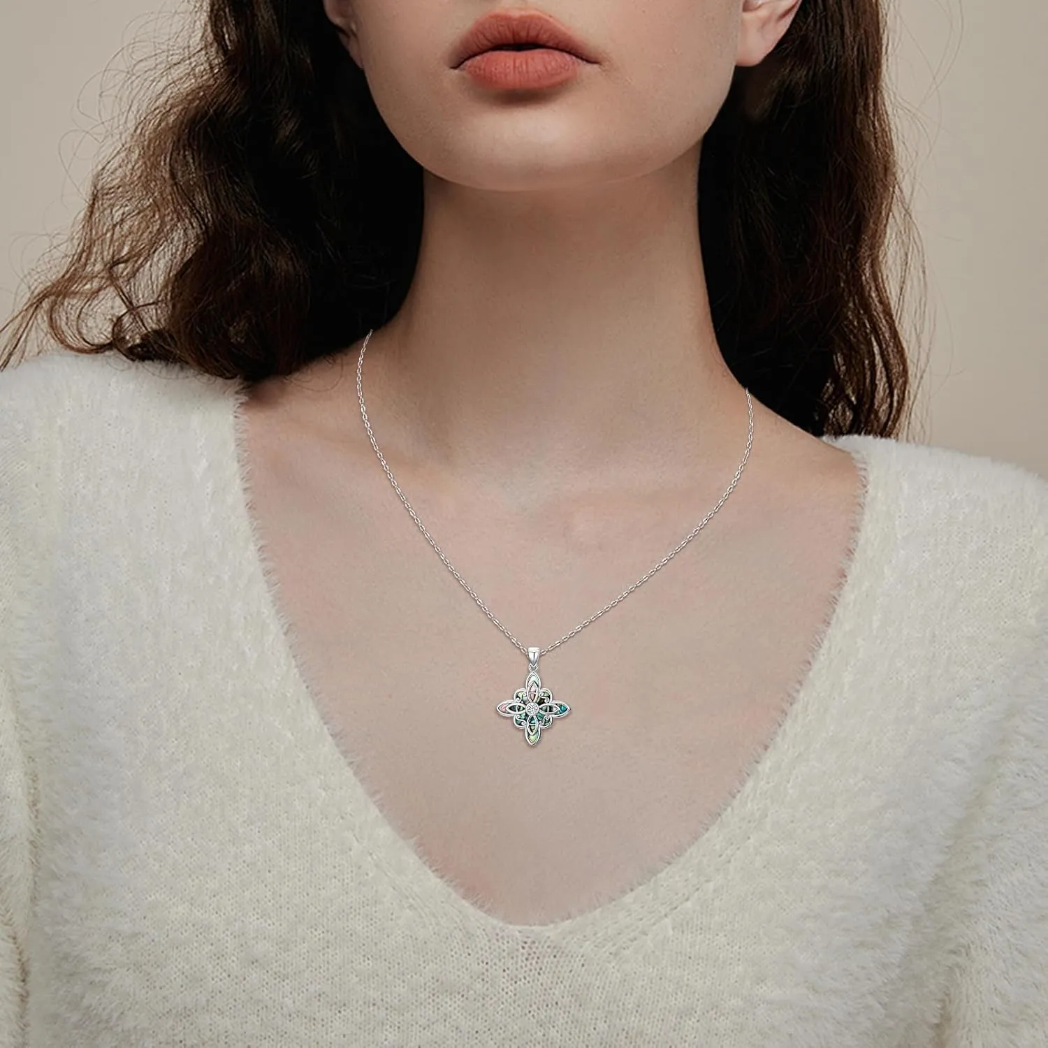 Witch Necklace 925 Sterling Silver Pentagram Triple Moon Pentacle Pendant Wiccan Pagan Jewelry Witchy Gifts for Women