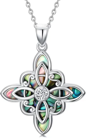 Witch Necklace 925 Sterling Silver Pentagram Triple Moon Pentacle Pendant Wiccan Pagan Jewelry Witchy Gifts for Women