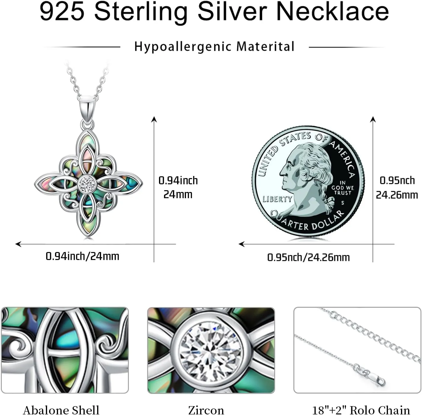 Witch Necklace 925 Sterling Silver Pentagram Triple Moon Pentacle Pendant Wiccan Pagan Jewelry Witchy Gifts for Women